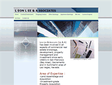 Tablet Screenshot of leonleeassociates.com